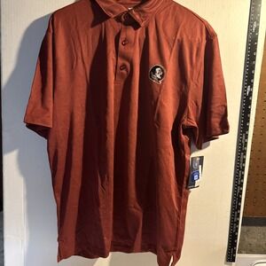Florida State Seminoles Polo Shirt Mens XL Garnet  NCAA Football Fanatics NWT